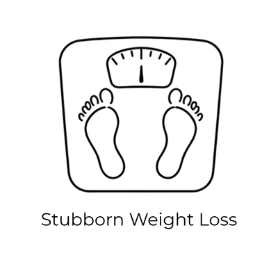 A digital bathroom scale with foot outlines and a weight indicator