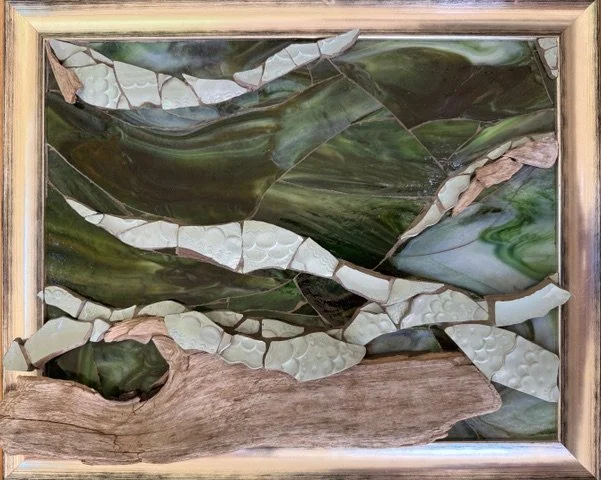 Drifting: Stained Glass, Pottery, Driftwood