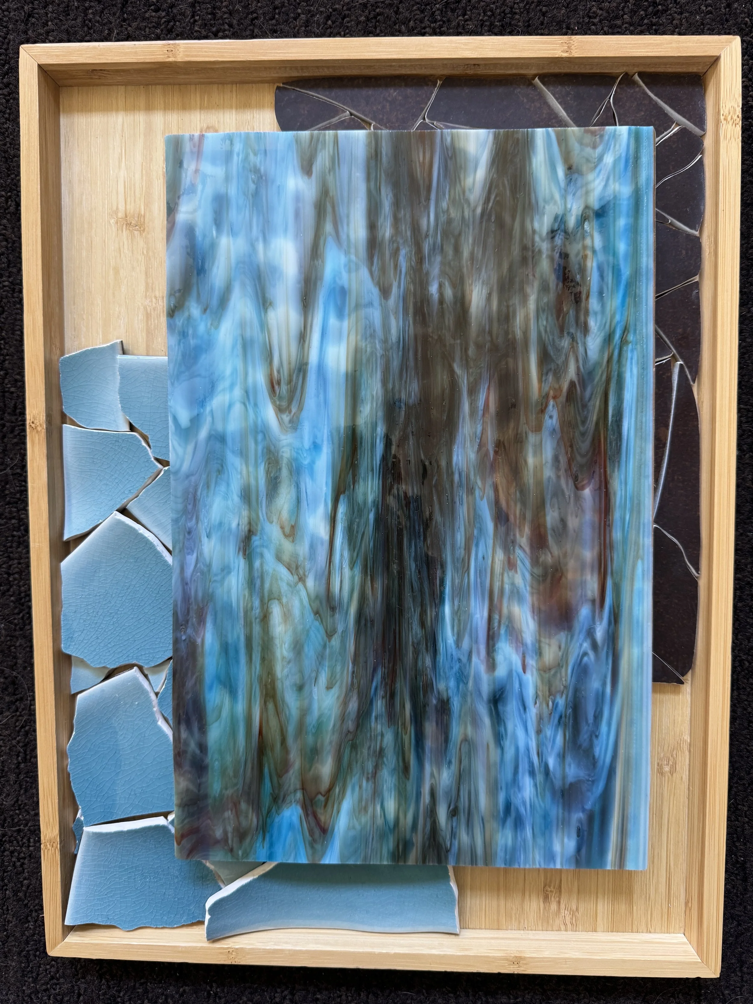 Framed: Stained Glass, Pottery, Bamboo