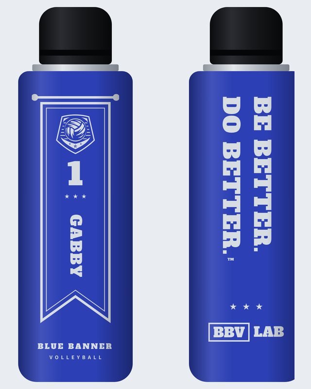 The Banner tumbler design, engraved front and back