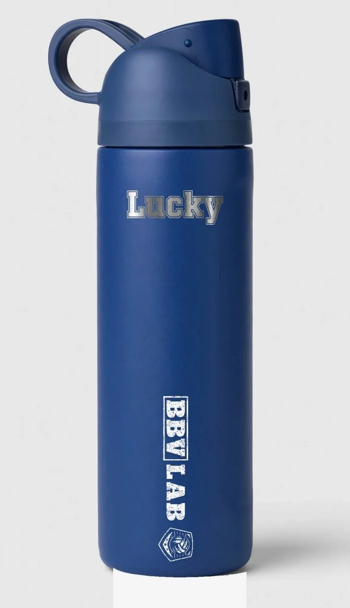 Varsity Name Bottle tumbler design, engraved front and back