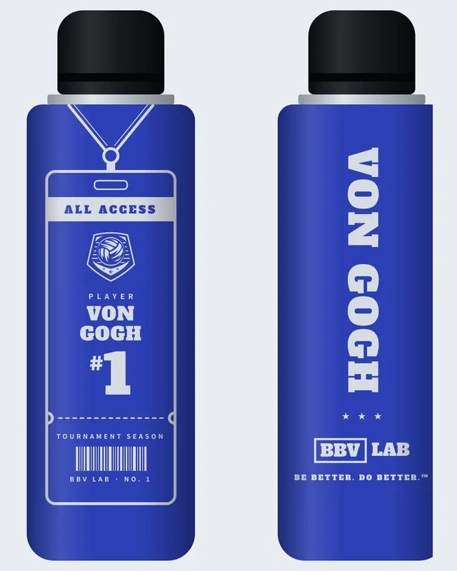 Tournament Pass tumbler design, engraved front and back