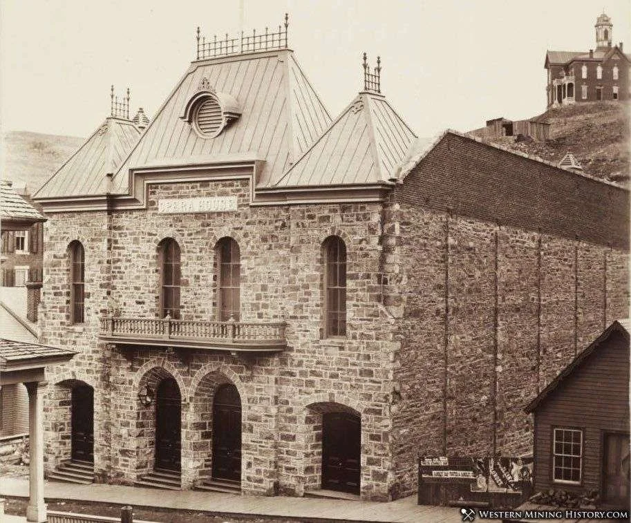 An 1880 photo of the Central City Opera House in Central City, Co