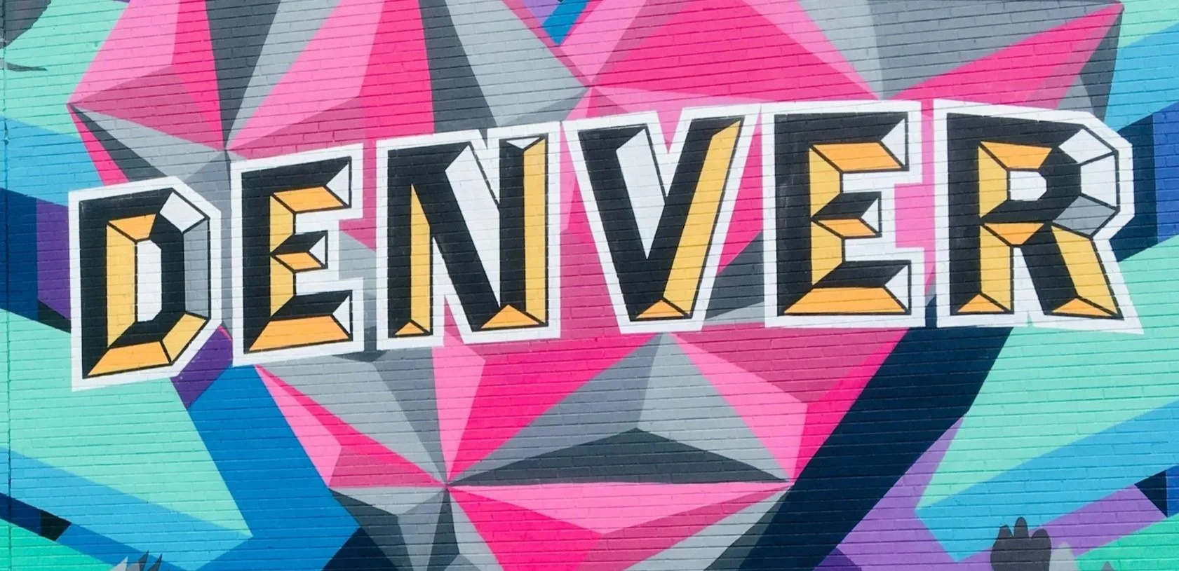 Colorful mural that reads 'Denver'