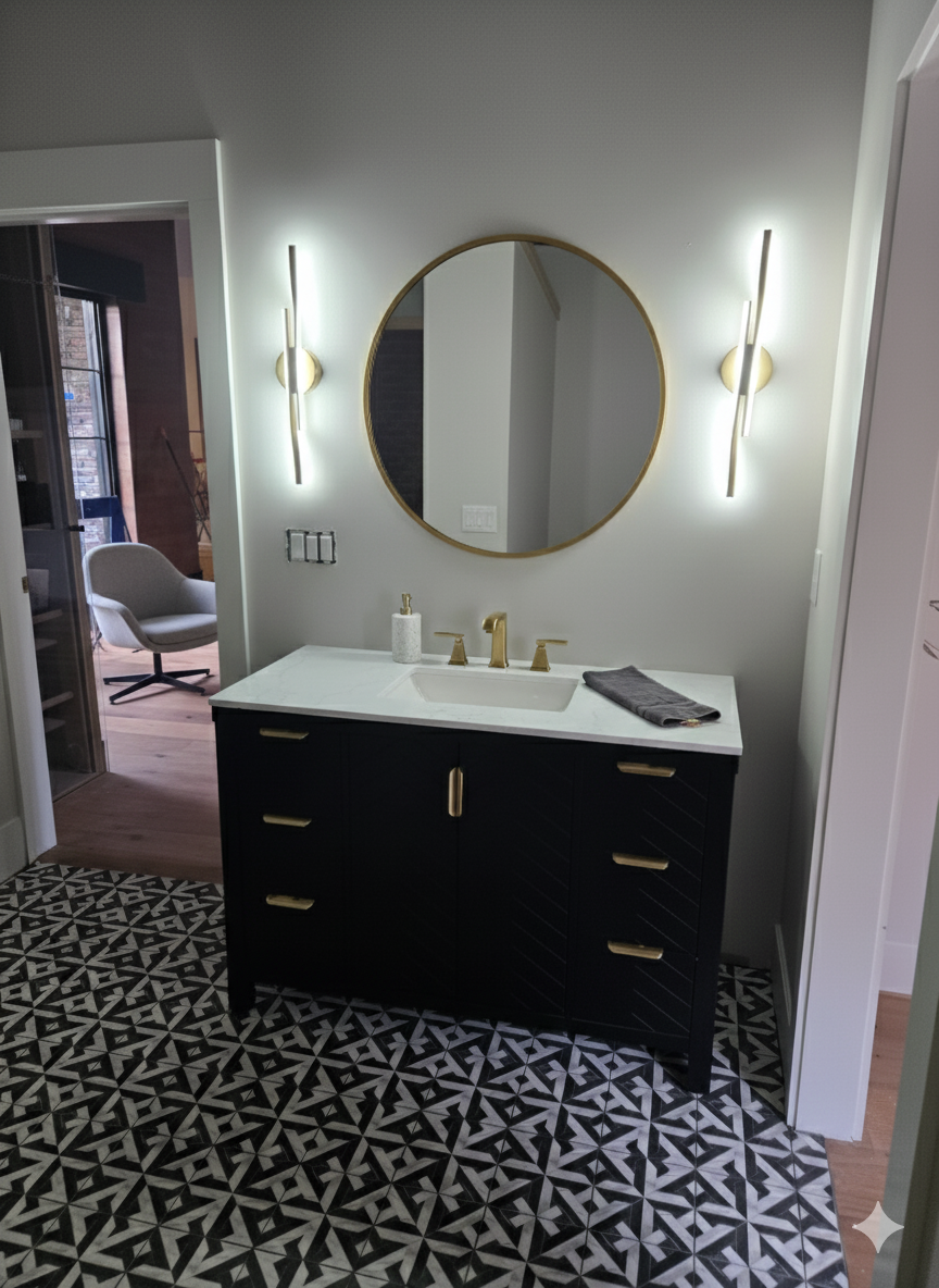 Guest bathroom - Ai staged