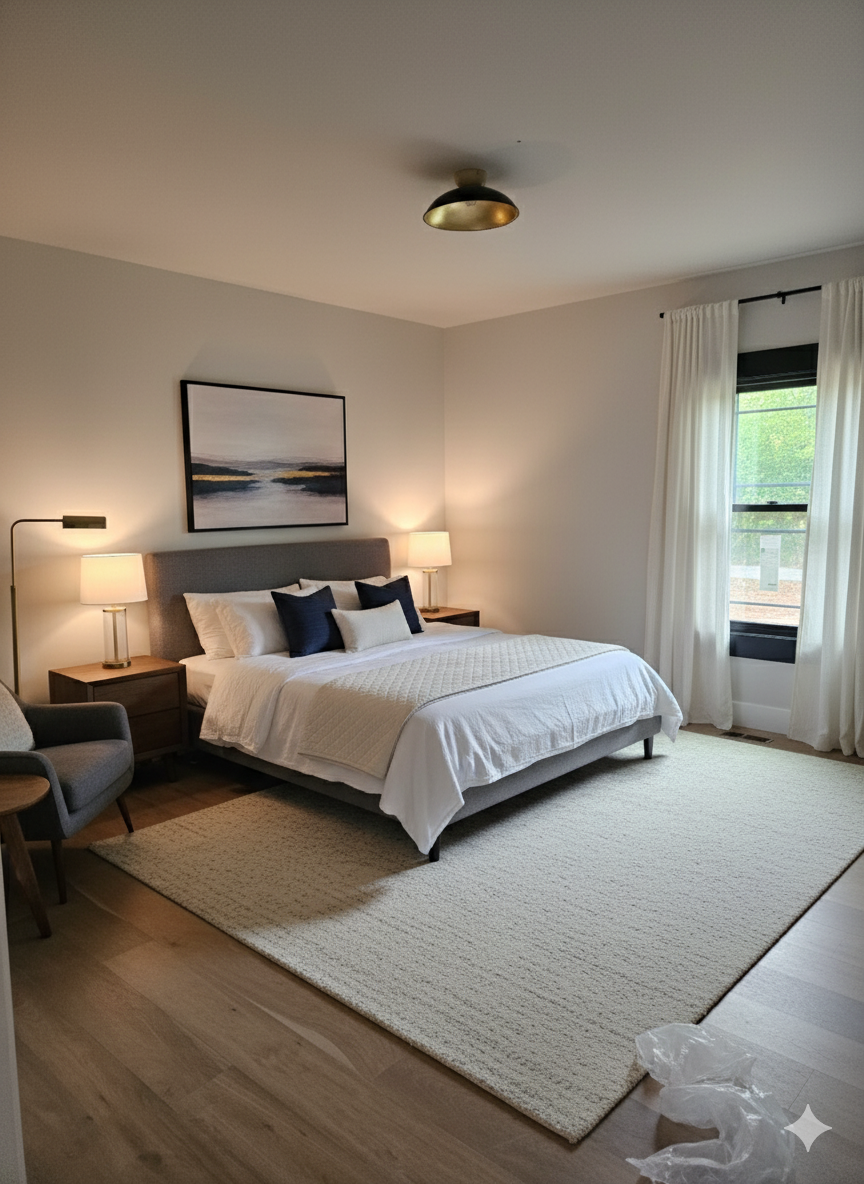 Bedroom 2 & 3 - Ai staged
