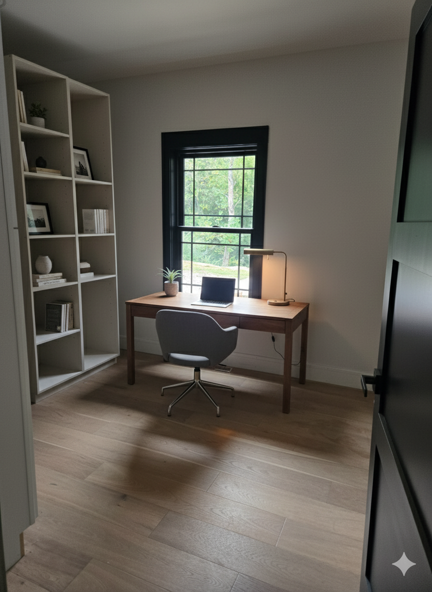Mudroom office - Ai staged