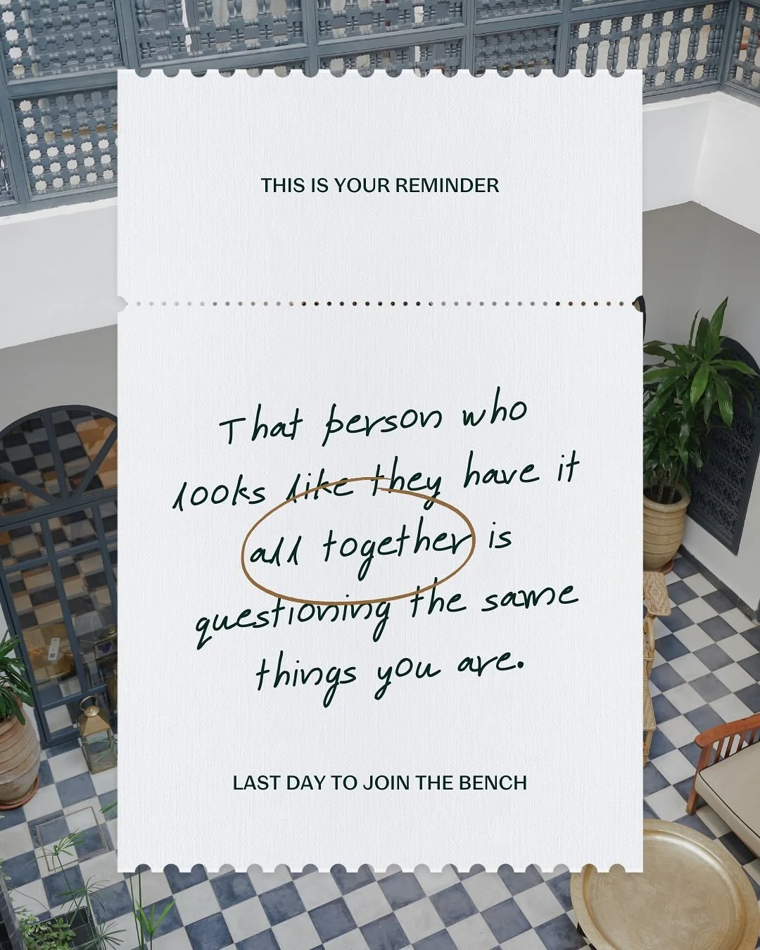 This is it folks. Today&rsquo;s the last day to get your application in to The Bench.

If you&rsquo;ve wondered what you&rsquo;ll get out of being in a community, I&rsquo;m happy to share&hellip;but first, take a peek 👆🏼at what our members are talk