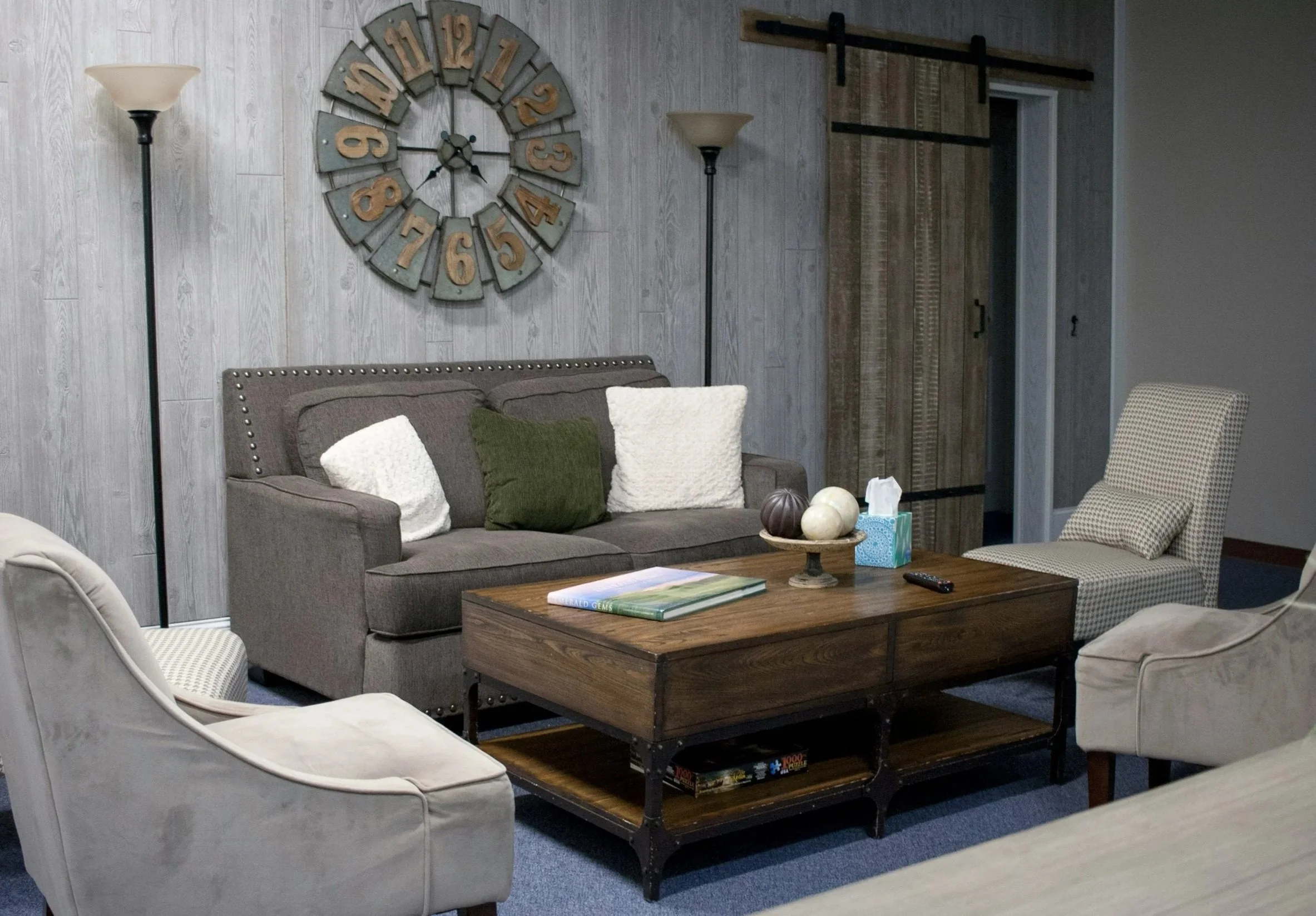 Warm and inviting therapy office interior at CogDiversified Psychotherapy – a safe, inclusive counseling space in California.