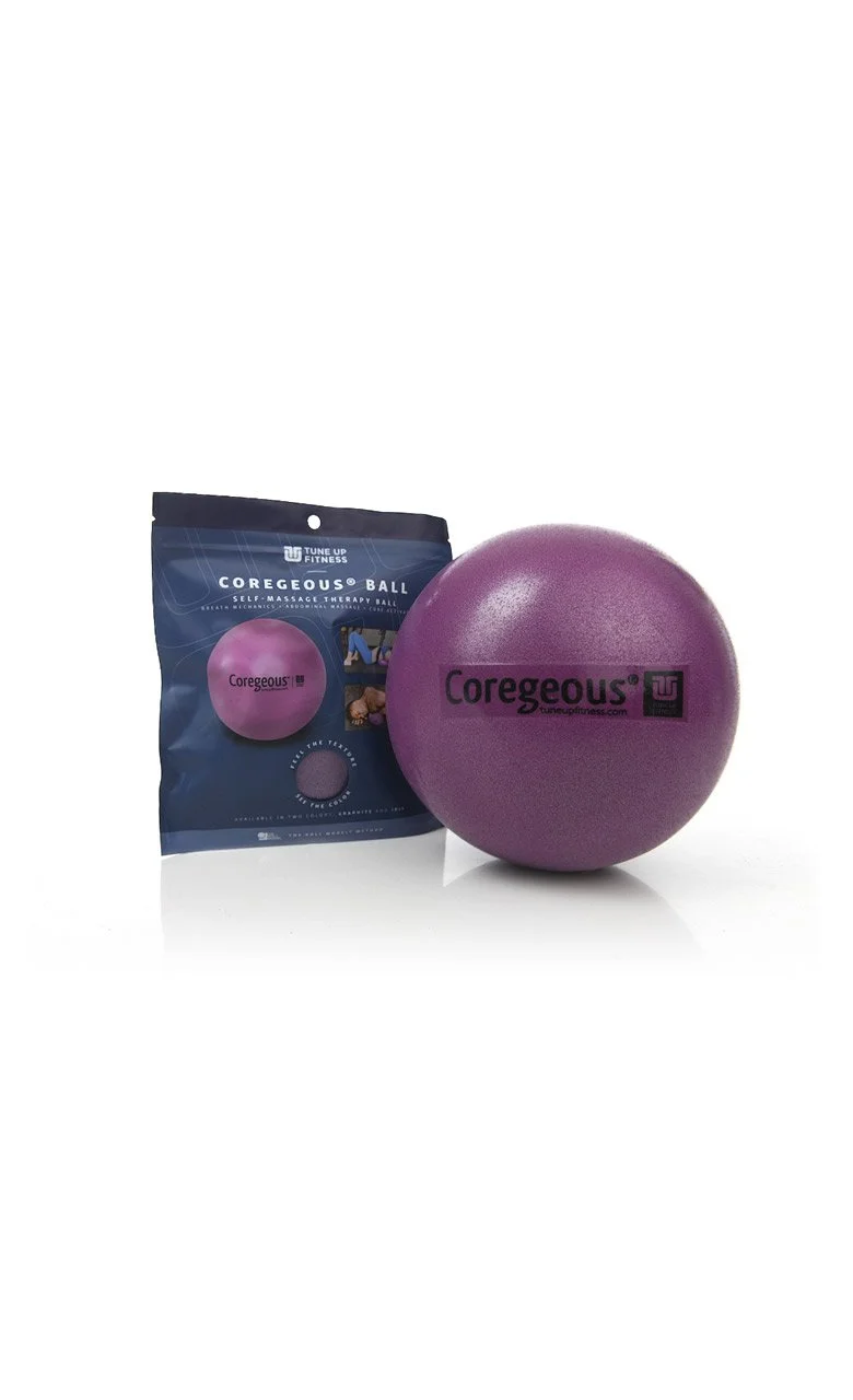 Purple Coregeous self-massage therapy ball with packaging