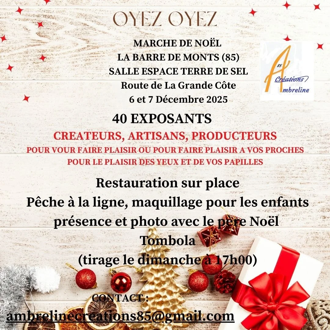 Marché de Noël La Barre de Monts 85