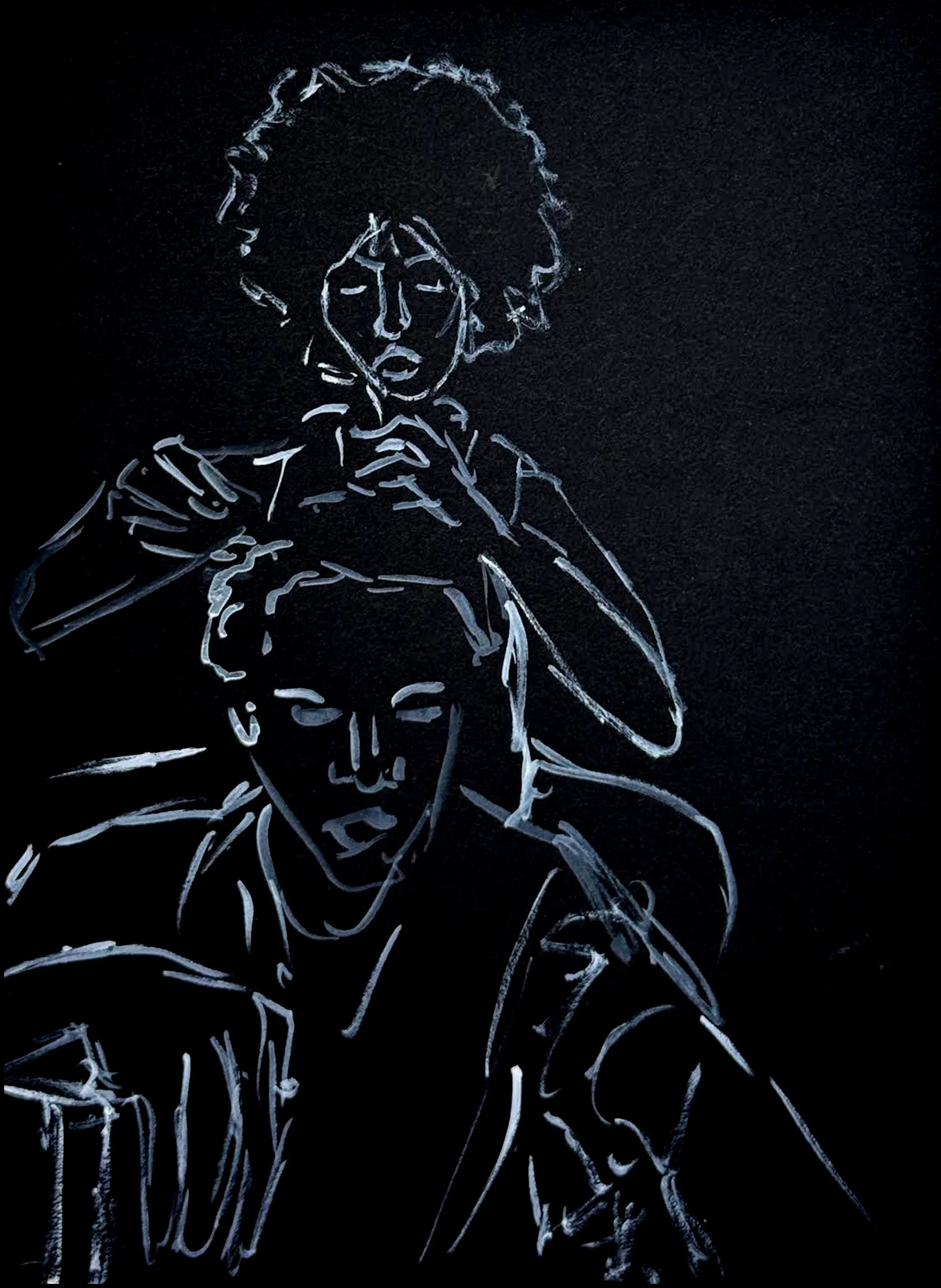 Braid My Hair, No. 9, Gouache on mixed media paper, 8 x 10 in, 2026