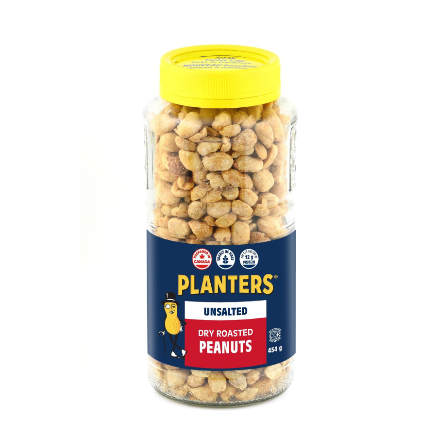DRY ROASTED PEANUTS UNSALTED 454G