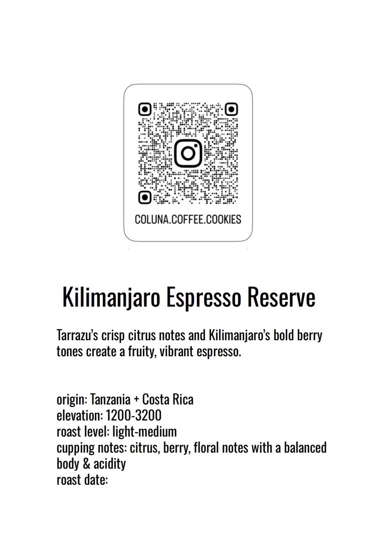 Kilimanjaro Espresso Reserve