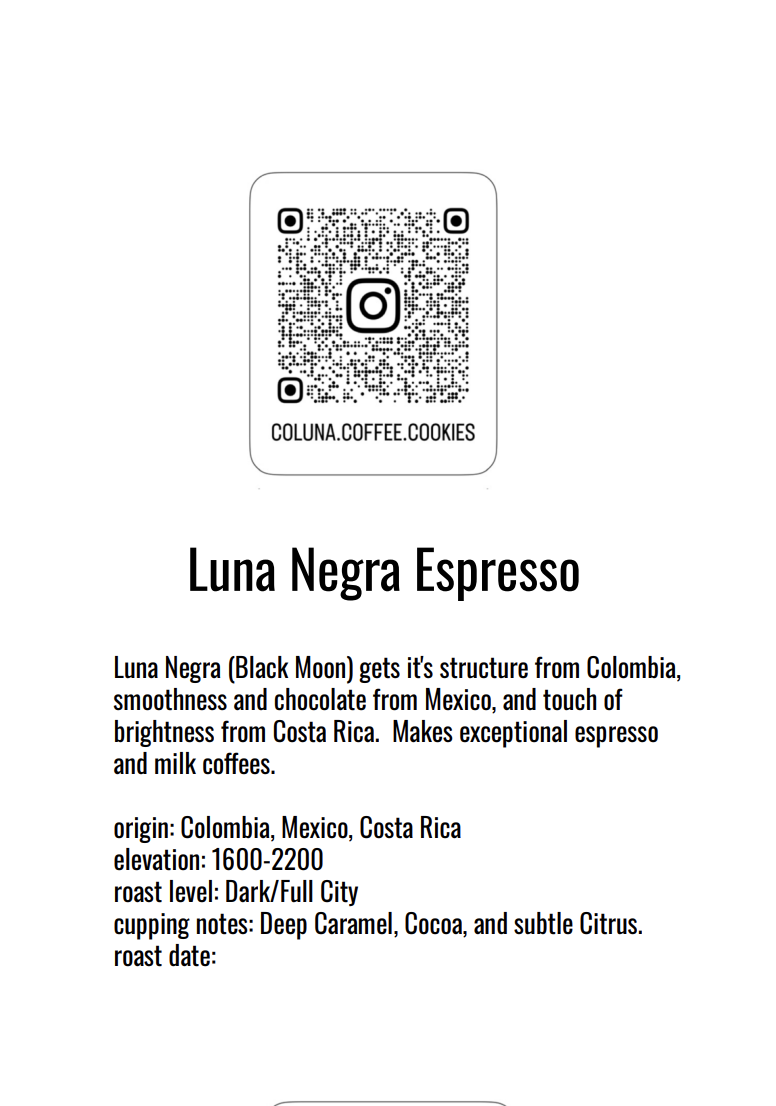 Luna Negra (Black Moon) Espresso