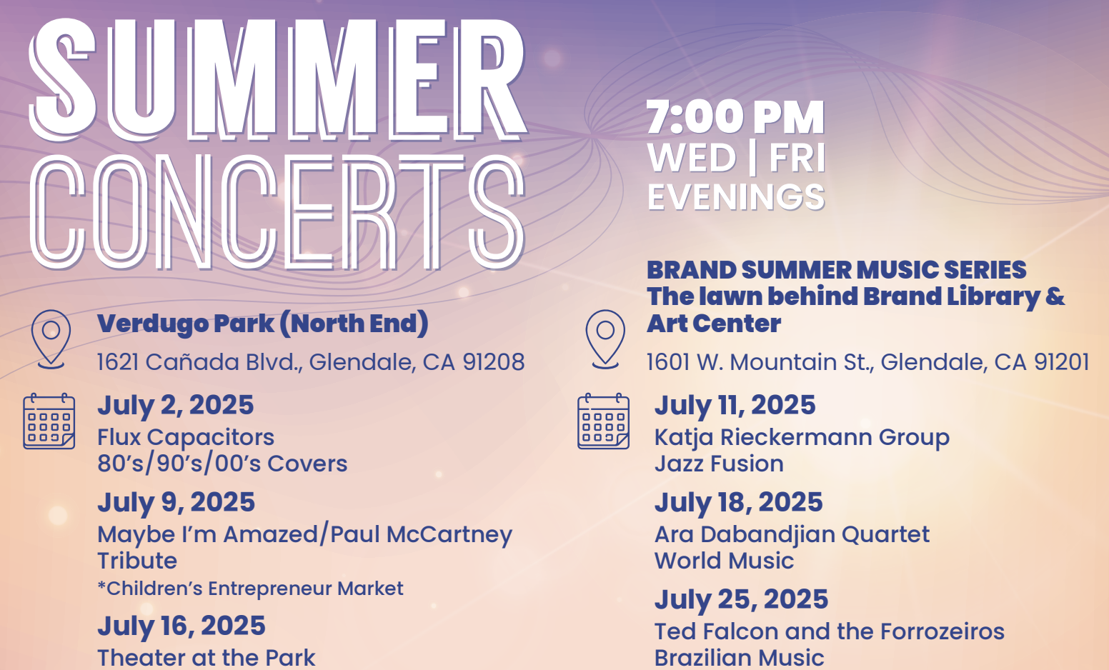 Glendale Summer Concert Series - Jazz Fusion
