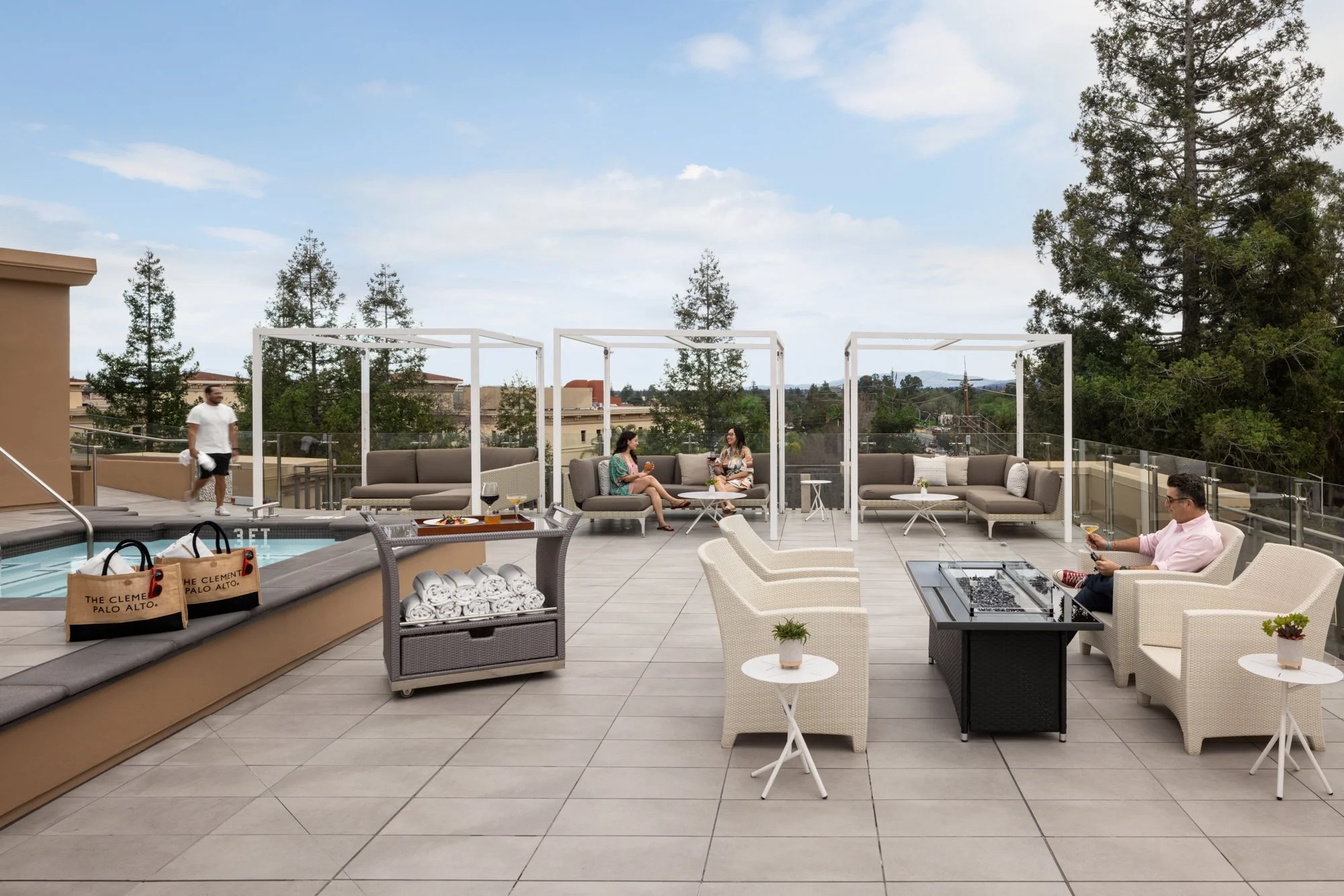 The Clement Hotel Rooftop Amenity Space