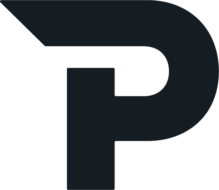 Close-up of the PayPal logo, a stylized letter P in black and gray colors.
