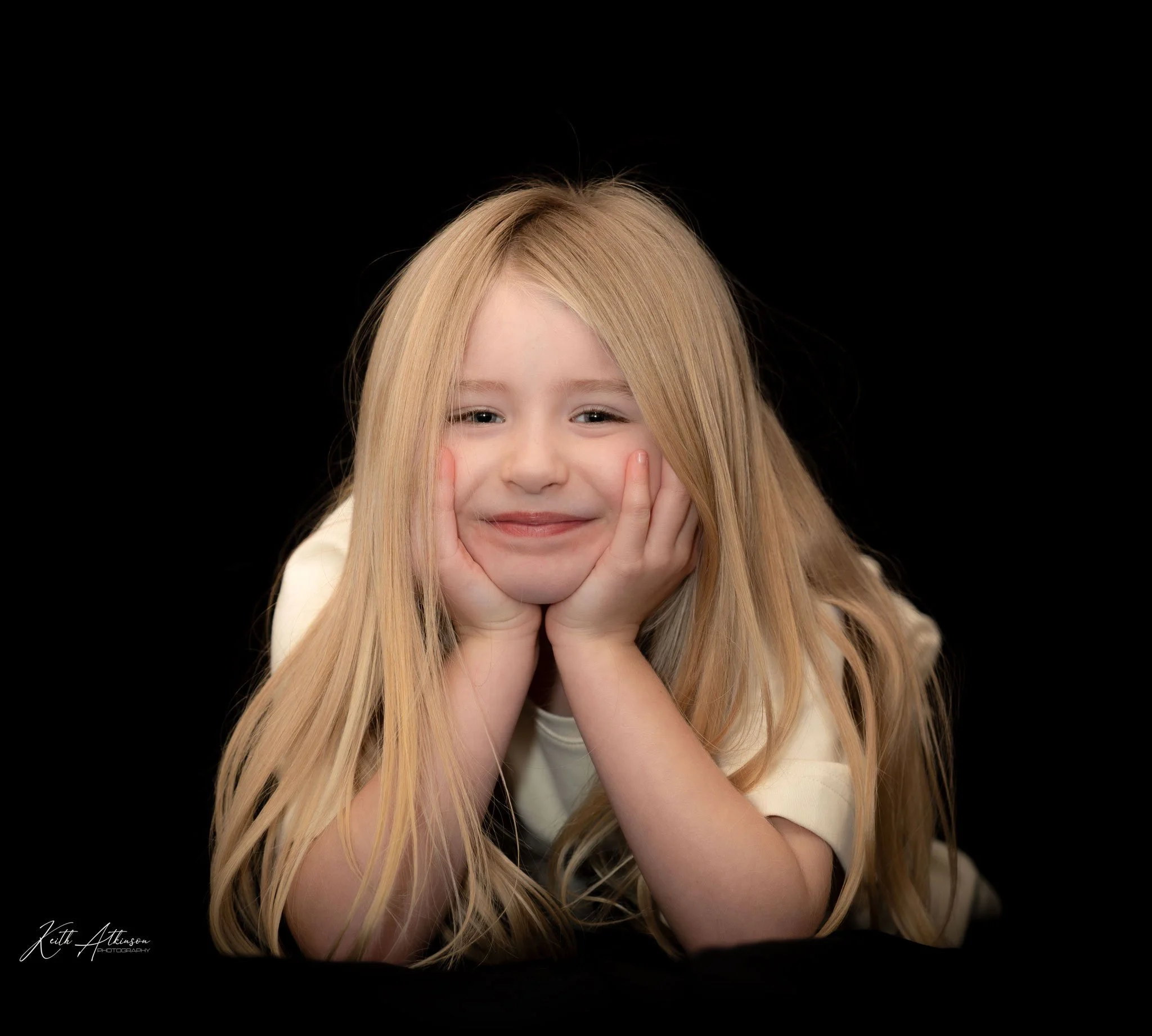 Blonde girl posing for a photoshoot