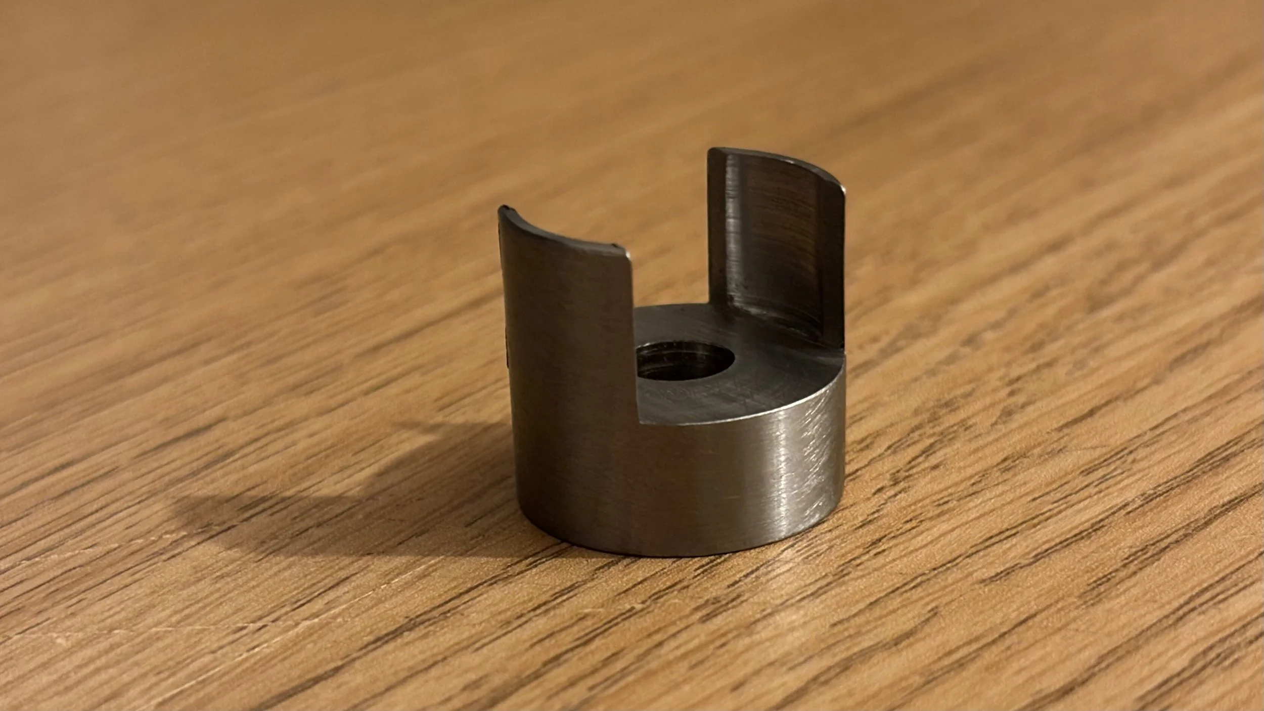 Precision‑machined steel bearing cups and PND bearing presses produced for a bicycle repair company developing solutions to a niche mechanical problem. Manufactured from high‑strength steel with accurate turning, facing and tolerance control, these c