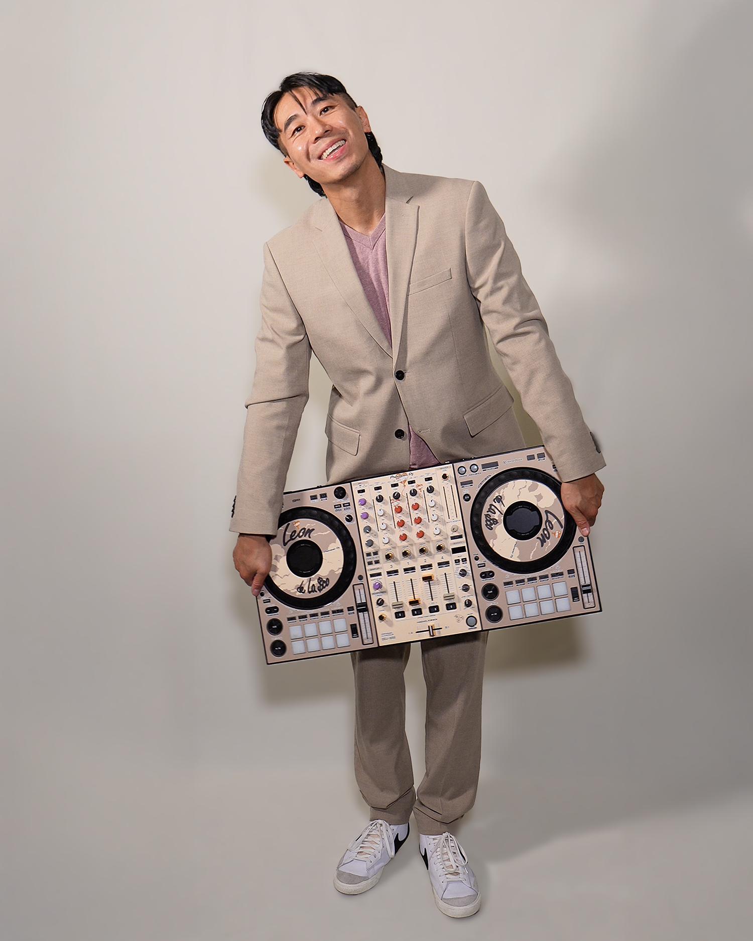 Leon Lee of Ella Luv Co with his DJ controller