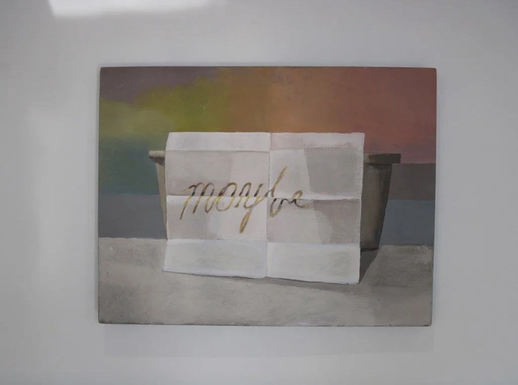 George Glenn, "Ambivalence: Maybe," 2003, acrylic on canvas, 20 x 26"