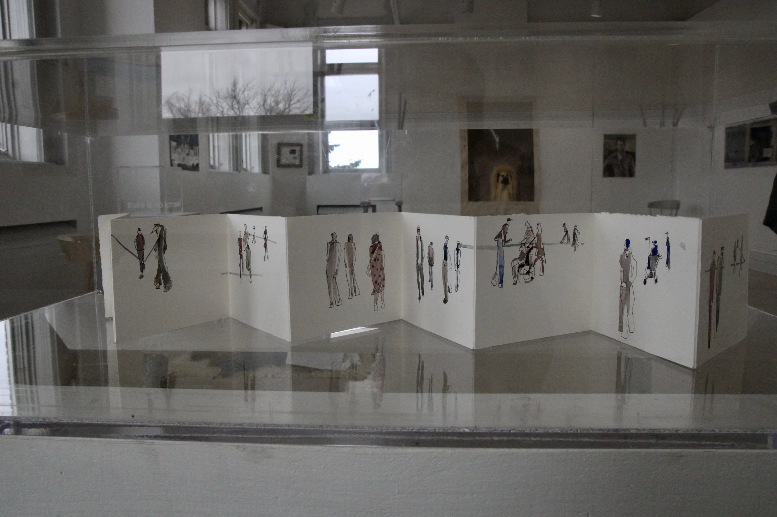 George Glenn, “Accordion Drawing – Leporello #3,” 2003, ink and watercolour on paper