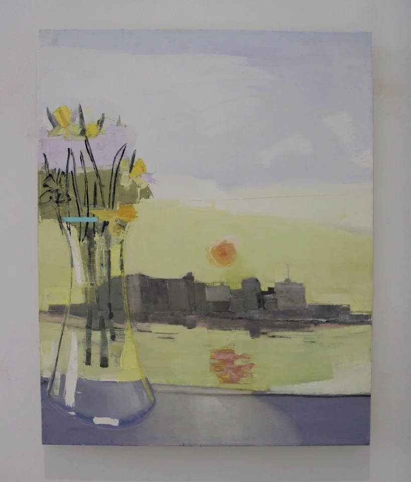 George Glenn, "North Saskatchewan River: Fluorescent Yellow Green," spring 2009, oil on canvas, 30 x 24"