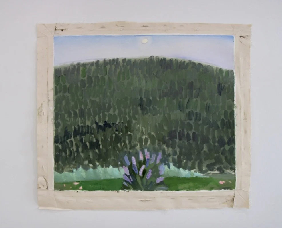 George Glenn, "Ft. Carlton Hillside," 1990, acrylic on unstretched canvas, 42 x 42"