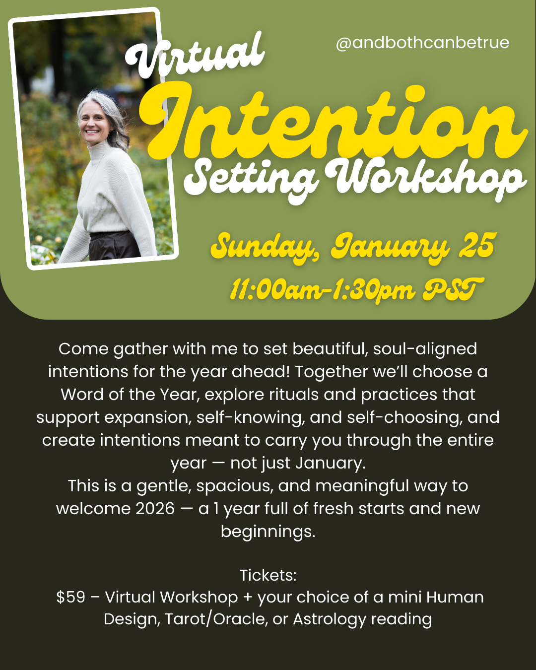 Intention Setting Workshop - Workshop Ticket + Mini Reading of Choice