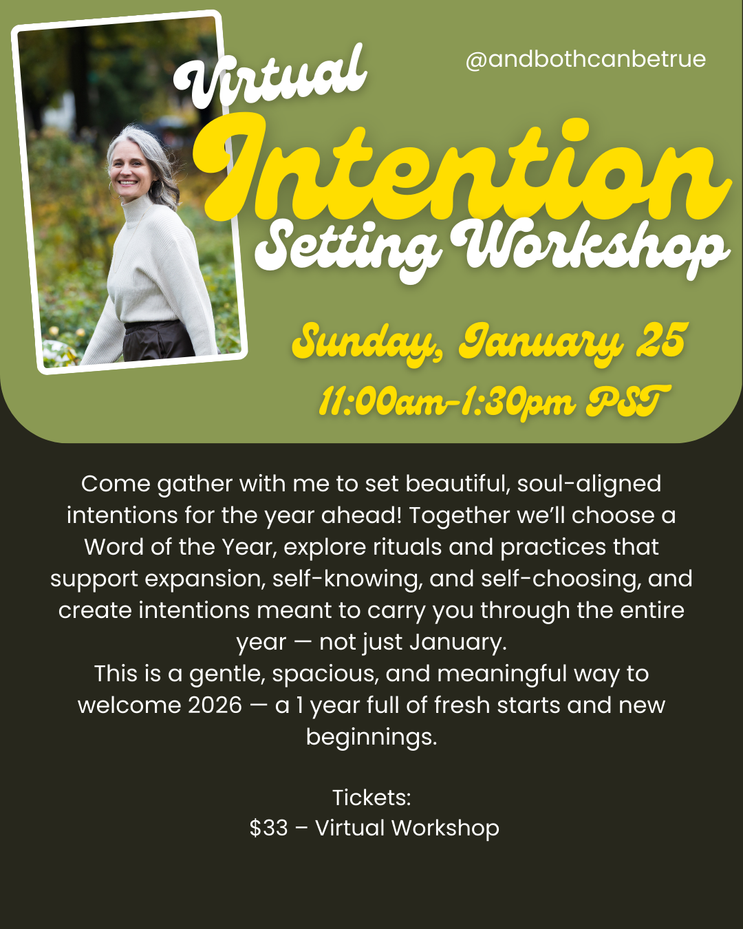 Intention Setting Workshop - Workshop Ticket Only