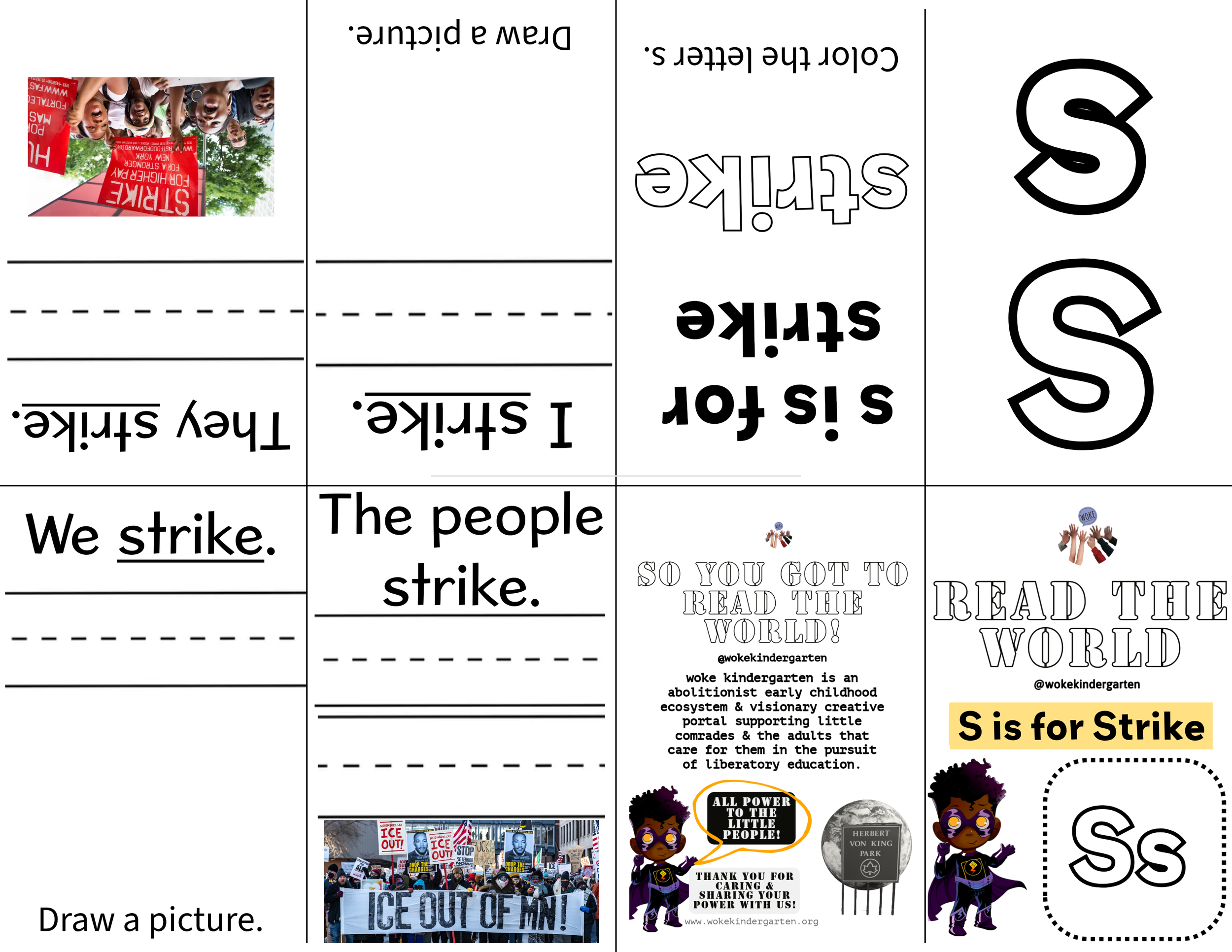 S is for Strike! Abolition ABCs Mini Zine