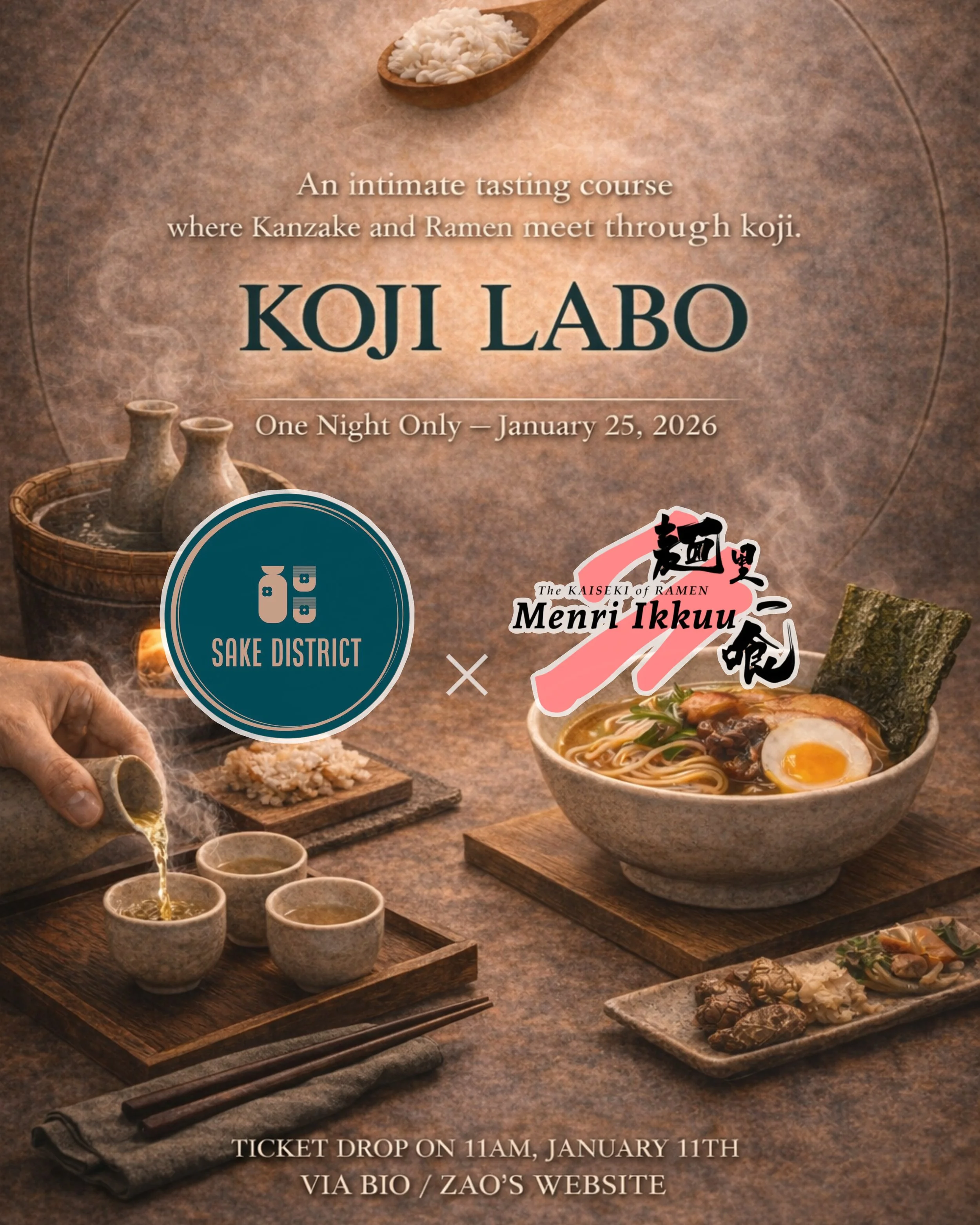 Menri Ikkuu x Sake District Kaiseki x Kanzake Pairing