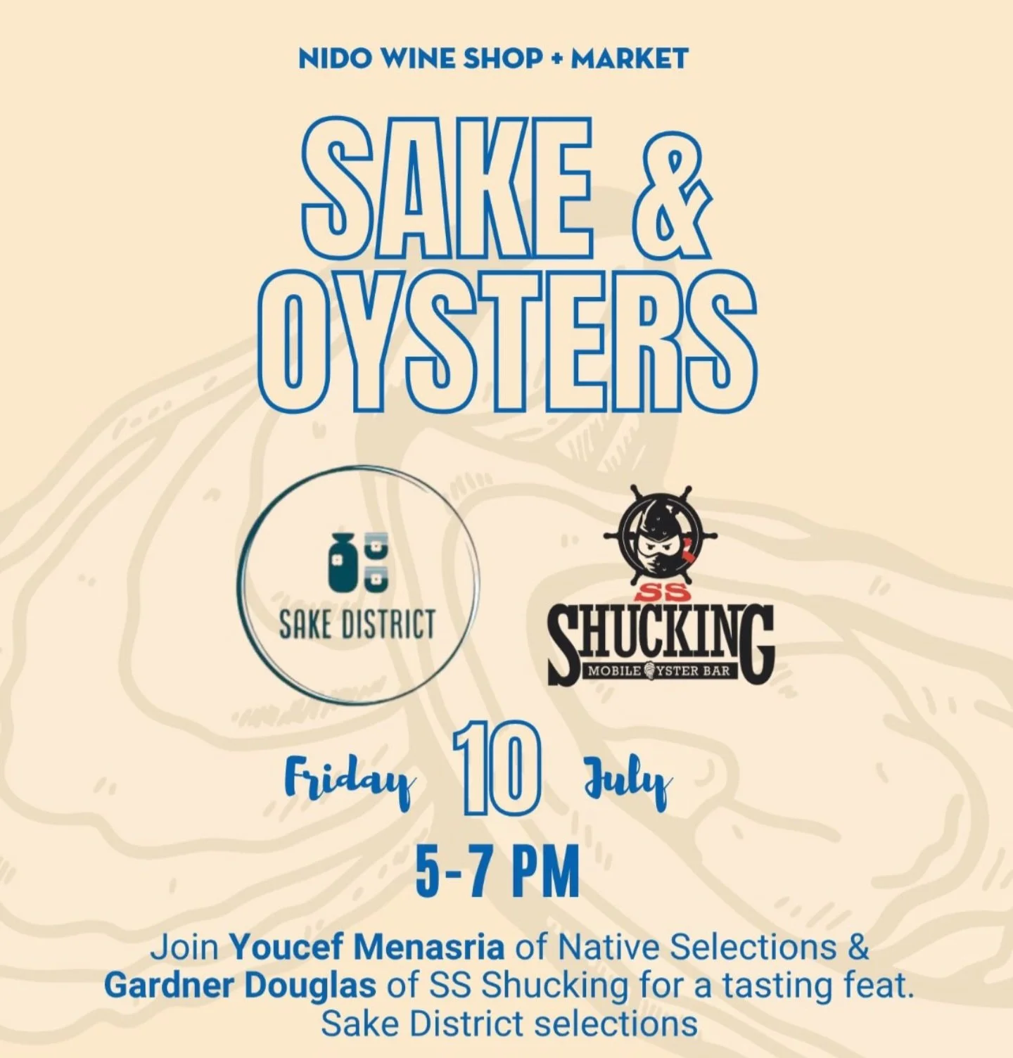 Sake and Oyster Tasting at Nido