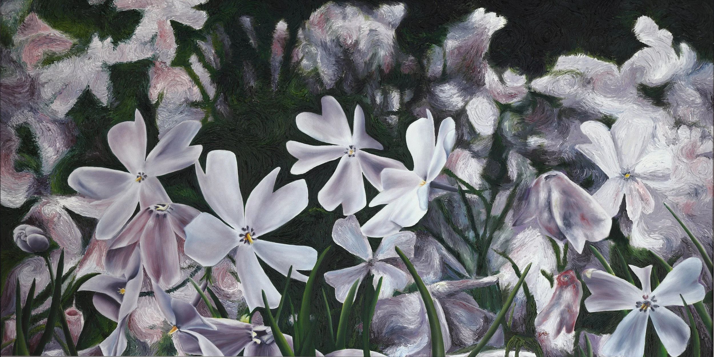"Purple Flowers" (24"x48")