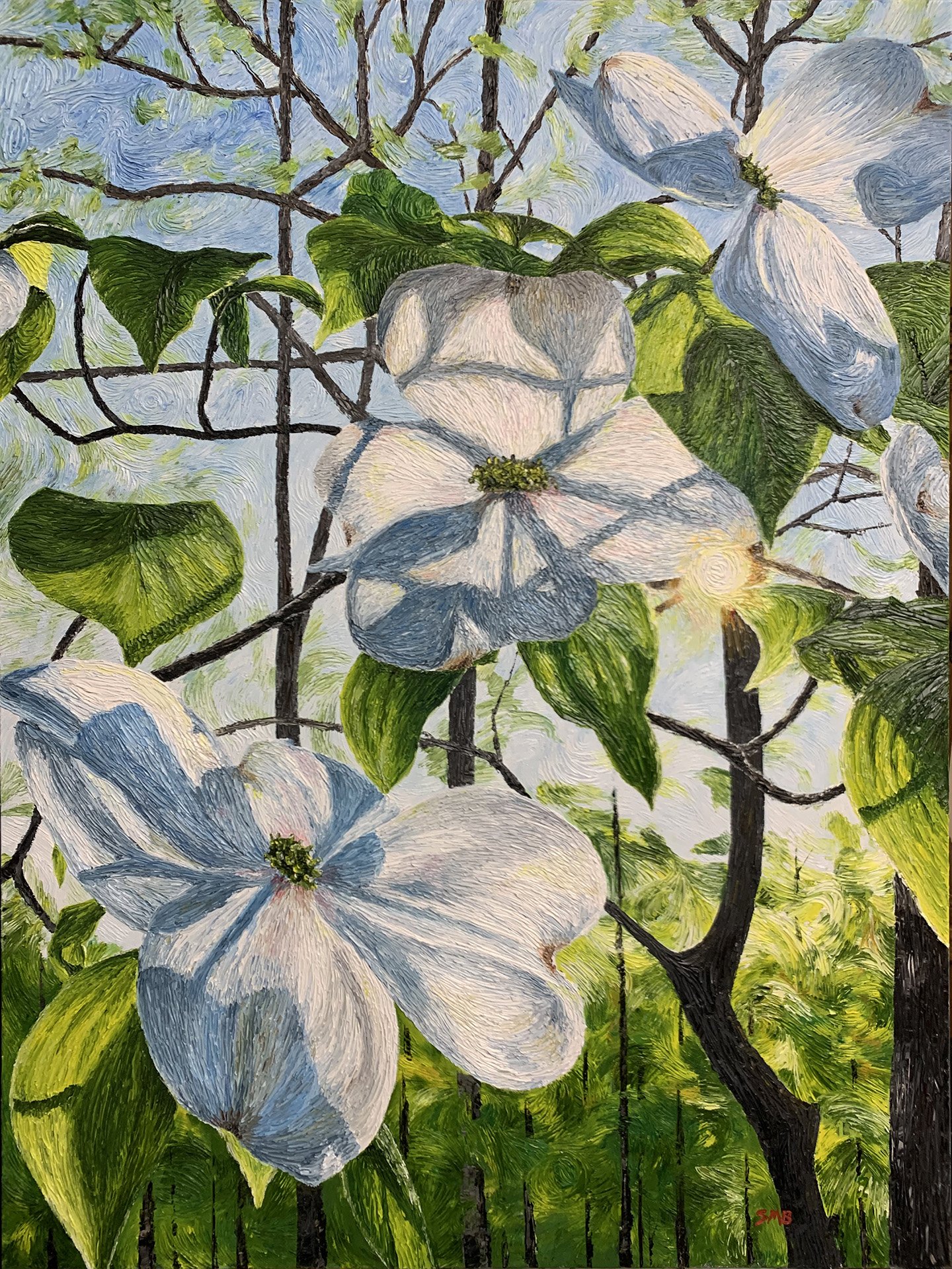 "White Flowers" (30"x40")