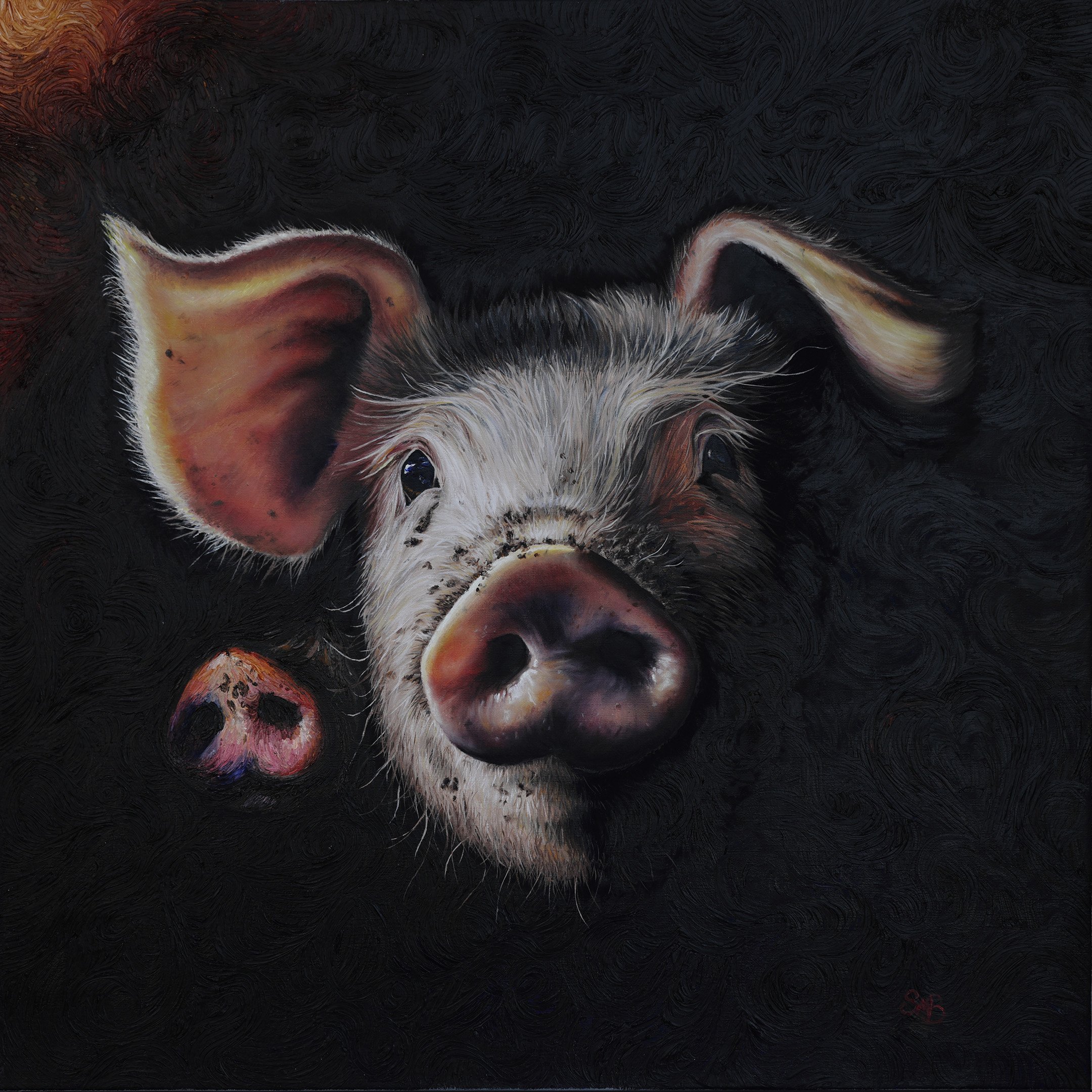 "Pig" (28"x28")