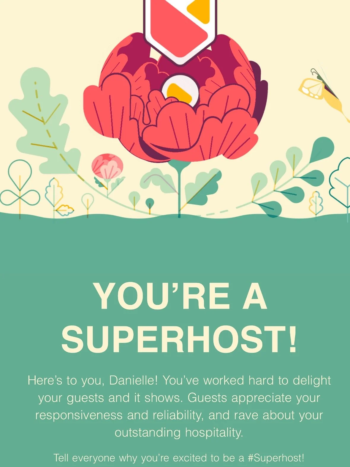 👏 Our first Superhost designation! 🎉

And while I suppose technically I&rsquo;m the &ldquo;host,&rdquo; a more accurate name would be &ldquo;SuperTEAM&rdquo; because this definitely doesn&rsquo;t happen alone!

This one is for:

🧹Our detail-orient