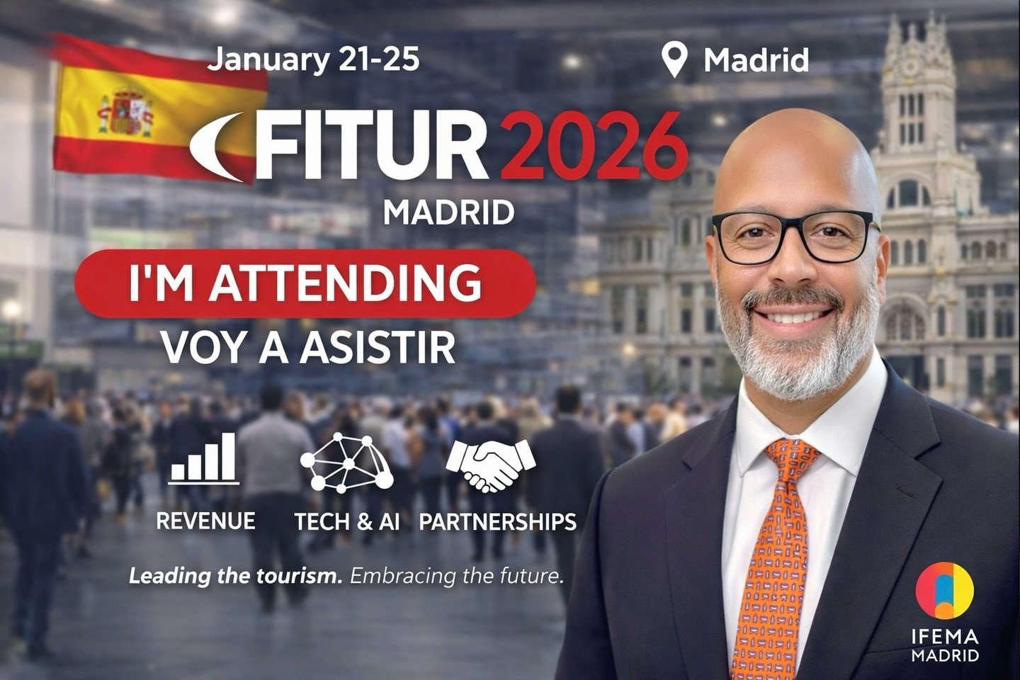 FITUR 2026 Madrid. 
I&rsquo;ll be attending&nbsp;FITUR 2026 in Madrid. If you&rsquo;ll be there let&rsquo;s connect and see how we can bring business into NYC!

#FITUR2026 #independenthospitality #georgedfounimusic #nyc #hotels