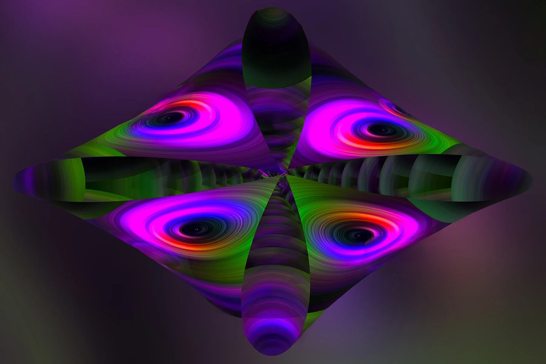 Abstract digital artwork with colorful swirls and geometric shapes.