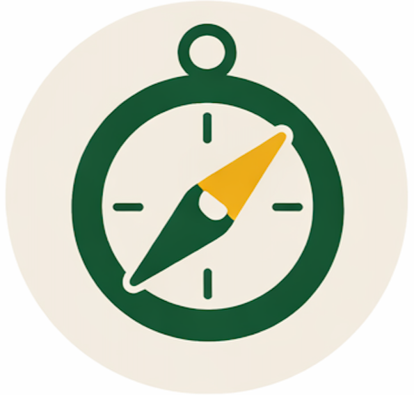 A green silhouette of a child wearing a graduation cap, riding a rocket emerging from an open book.