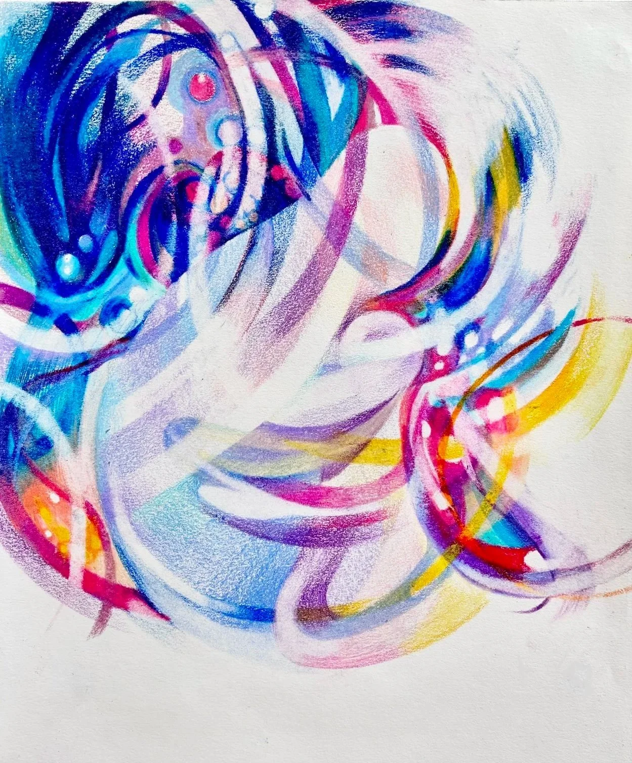 The World I Know
2024, color pencil on paper, 11 x 8 "