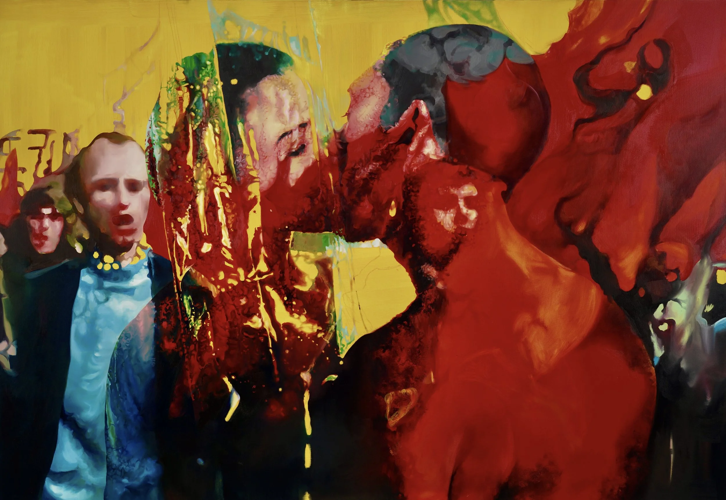 LOVE IS LOVE IS LOVE
(2023, oil on canvas, 51 x 64 " / 130.3 X 162cm) 

~After Chris Marker’s  ~