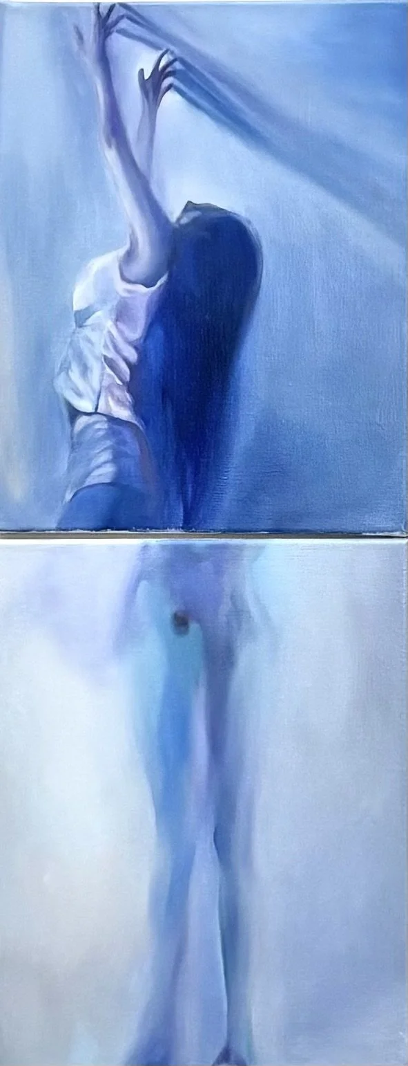 1111 it's all about timing... (2025, oil on canvas, 14 x 11")