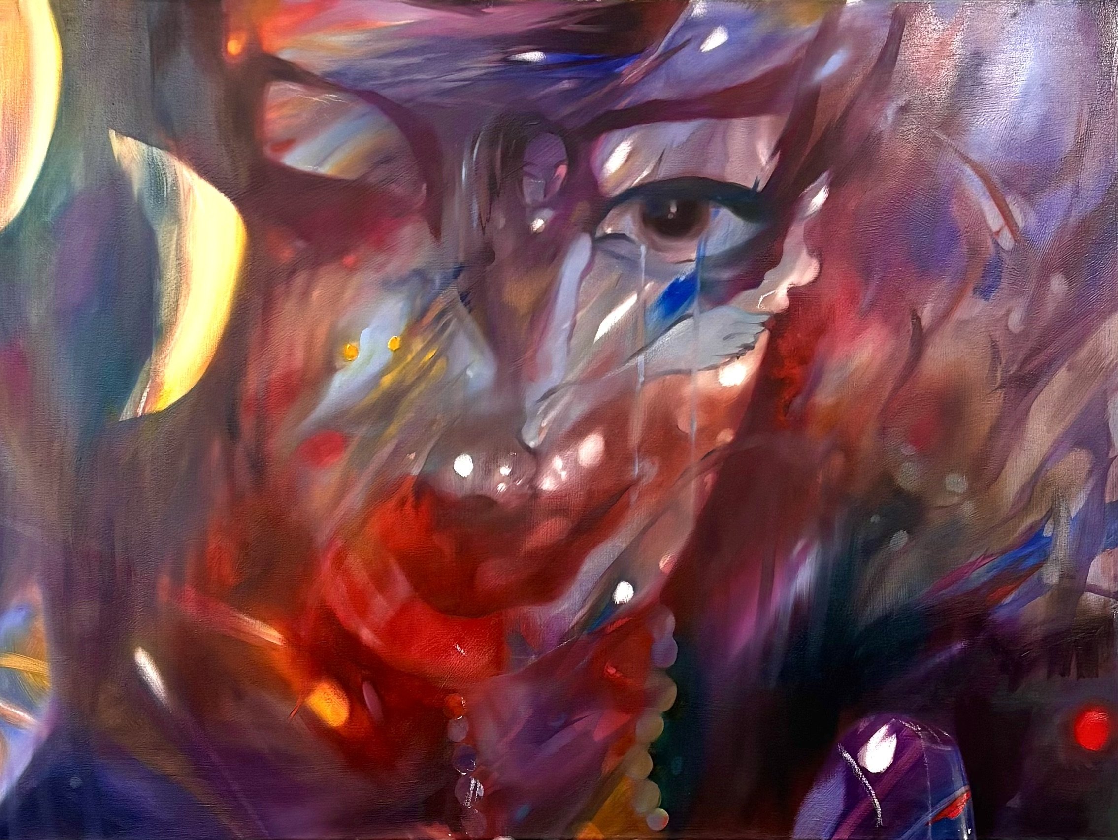 One Last Hundredth Time (2026, oil on canvas, 36 x 48 " / 91.5 x 122 cm)