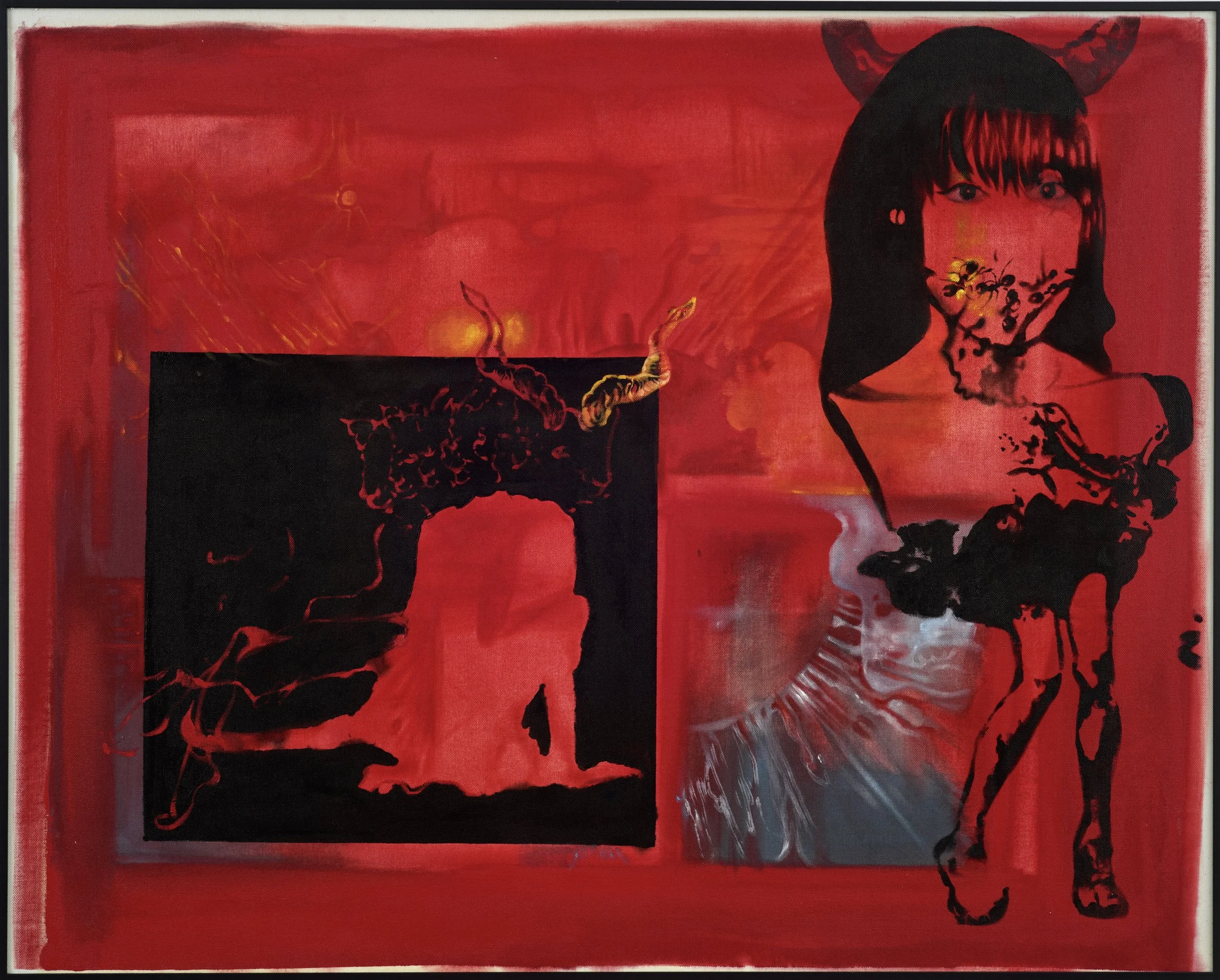 Good Girl Gone Bad / 아무리 나쁜 사람도 누군가에게는 좋은 사람이다

2023, oil on fabric, 28 x 35 " / 73 x 91cm