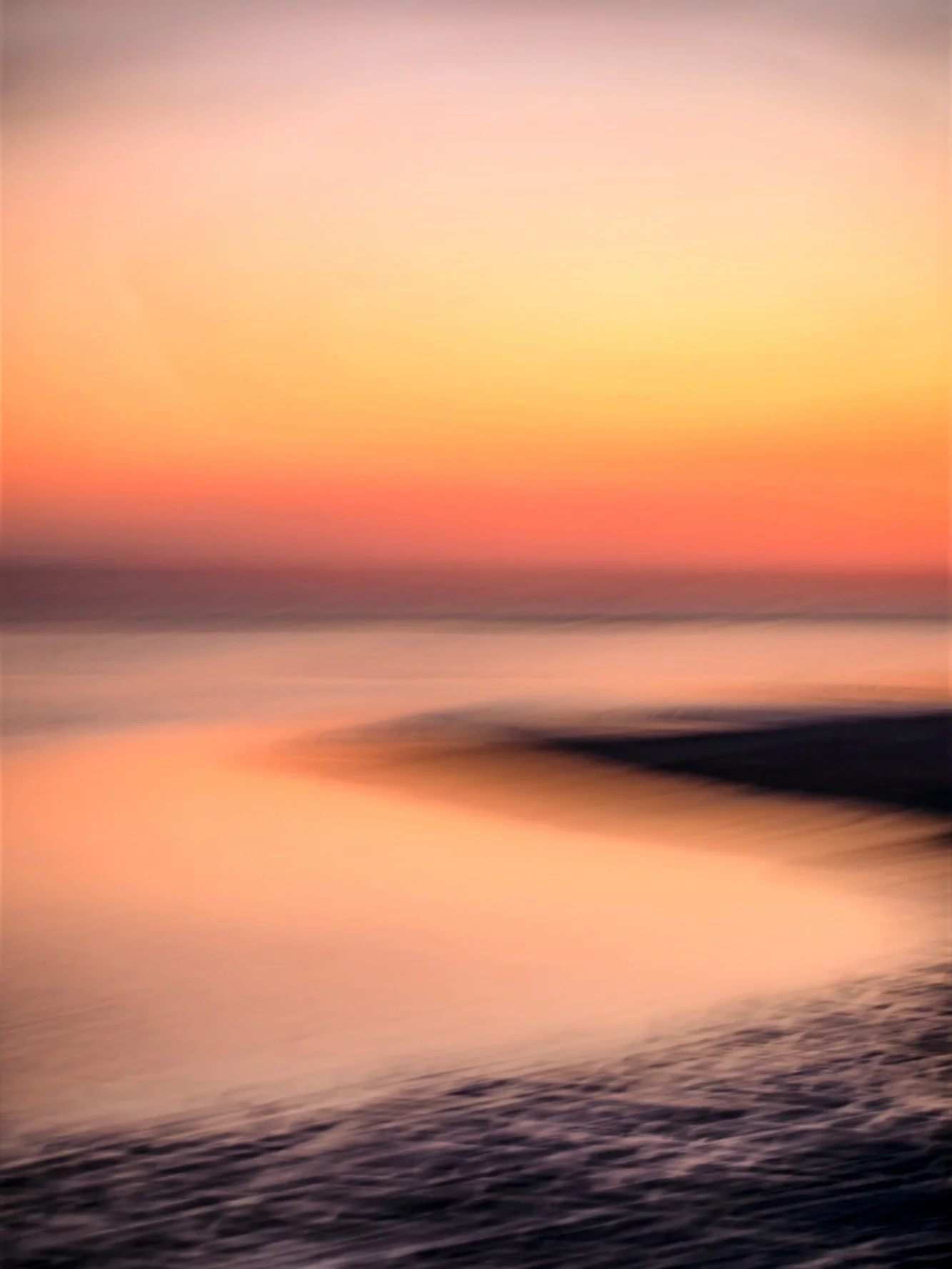 Horizon&rsquo;s Whisper.
.
This piece presents a serene blend of colors that flow seamlessly between water and sky. The tranquil gradient invites a moment of calm reflection. Imagine this calming presence in your home or office, offering a daily esca