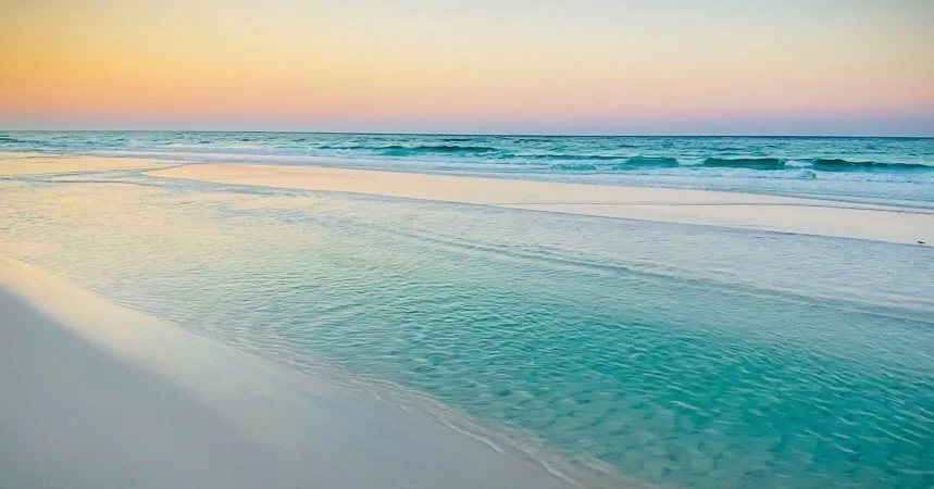 Before Sunrise.
.
I found this light before sunrise, a pale peach sky sliding into a ribbon of aquamarine along the shore. Standing there, the quiet of the scene helps me reset: my breathing slows, thoughts sort themselves, and small priorities reord