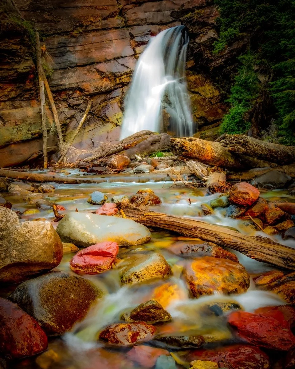 Cascade of Color.
.
When I create a piece like this, I&rsquo;m thinking about how it will feel in someone&rsquo;s space.

The warm light, the calm water, the gentle color palette&mdash;they&rsquo;re all there to bring a little bit of quiet into a bus