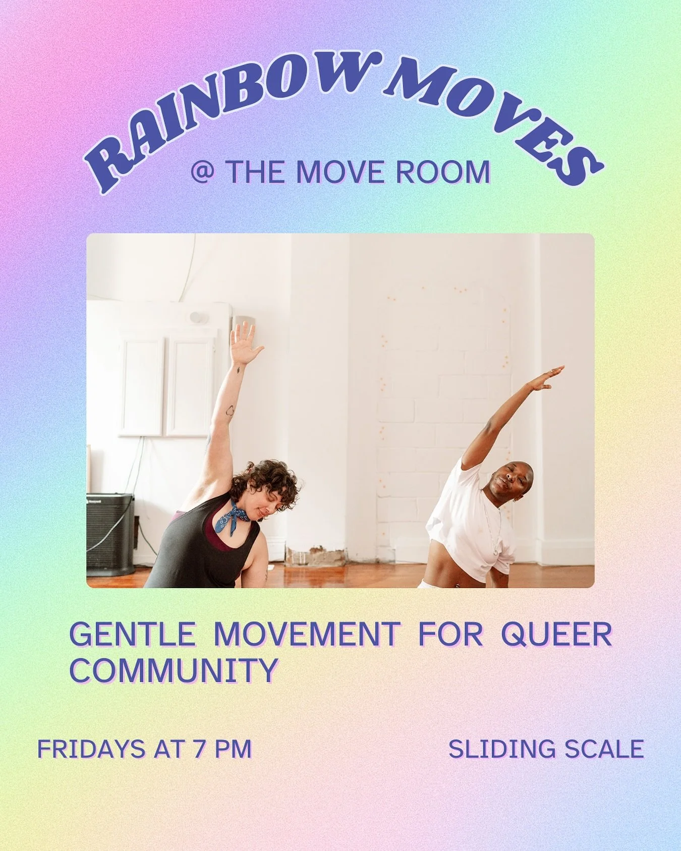 🌈 COMING BACK SOON 🌈

Hey homos! We&rsquo;re very much enjoying our summer vacay but we&rsquo;re also very much excited to tell you that a new season of Rainbow Moves is starting up again this fall 🍂

Rainbow Moves is a gentle yoga+Pilates+movemen